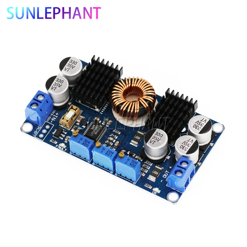 Модуль питания с автоматическим преобразованием напряжения и зарядным регулятором 1 шт. LTC3780 DC-DC 5-32V до 1V-30V 10A.