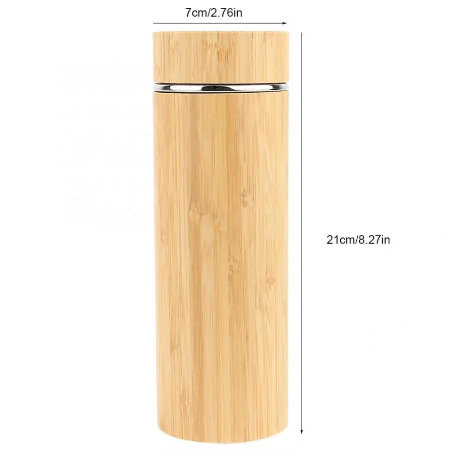 Природный бамбук чашка сохраняет тепло чай кофе вакуумная дорожная для чая вода