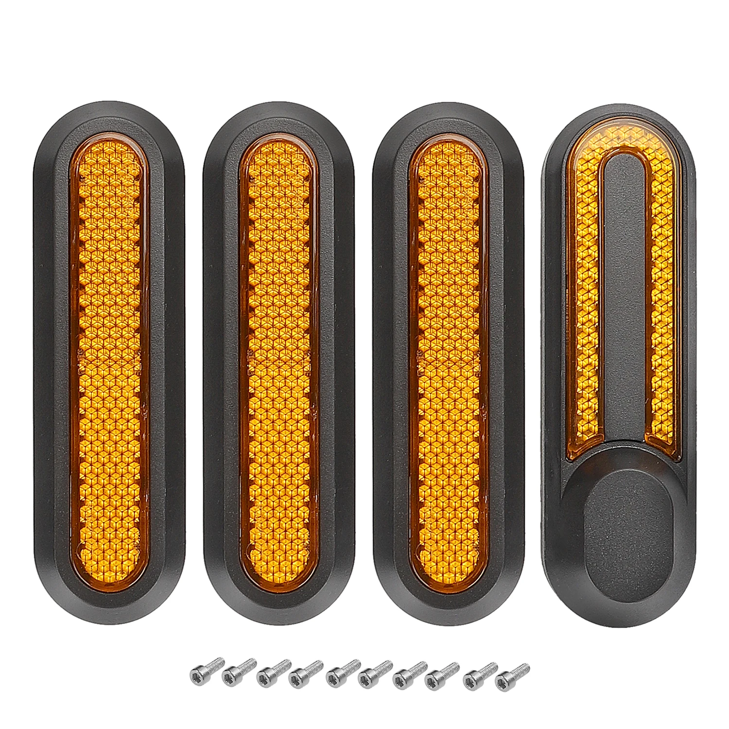 

4 Pcs Yellow Refitting Decorative Shells and Reflector Bars With 10 Screws Xiaomi Mijia M365/1S/Pro/Pro2/Lite Electric Scooter