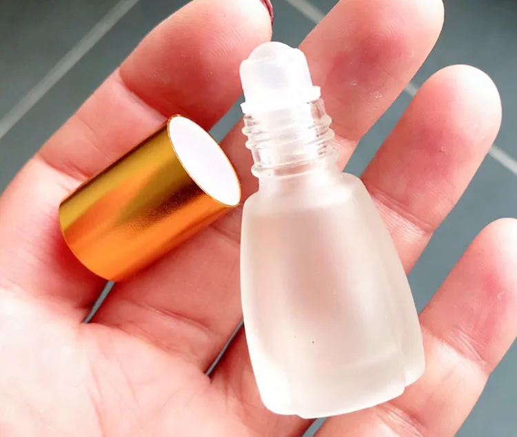 

3ML Frosted New Small Cylindrical Glass Perfume Roll On Bottle 100PCS/LOT
