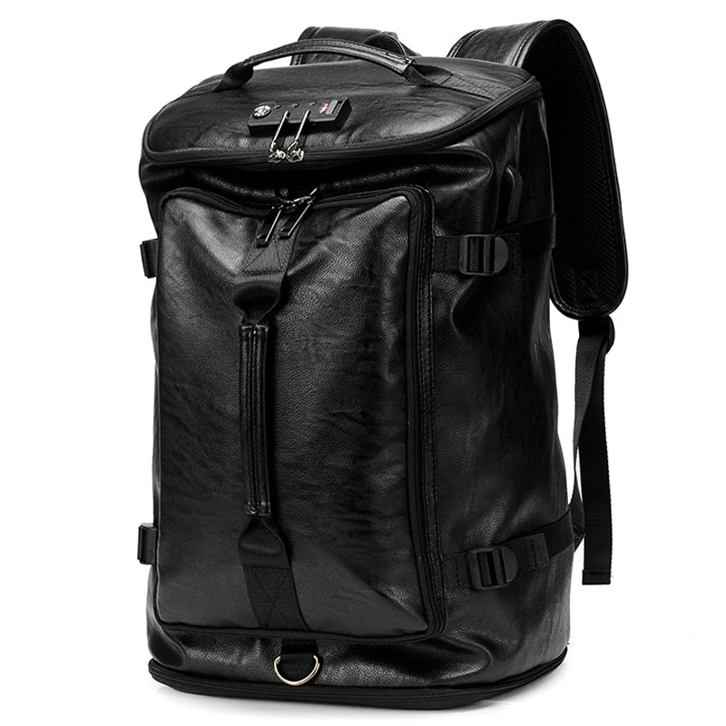 

Men's Backpack Fashion Leather Backpack Men's Travel Bags High Quality Large Capacity Backpack Laptop Bag designer male