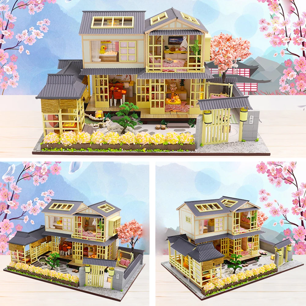 

DIY Doll House with Furniture Children Adult Model Wooden Miniature Dollhouse Construction Model Building Kits Doll house Toy