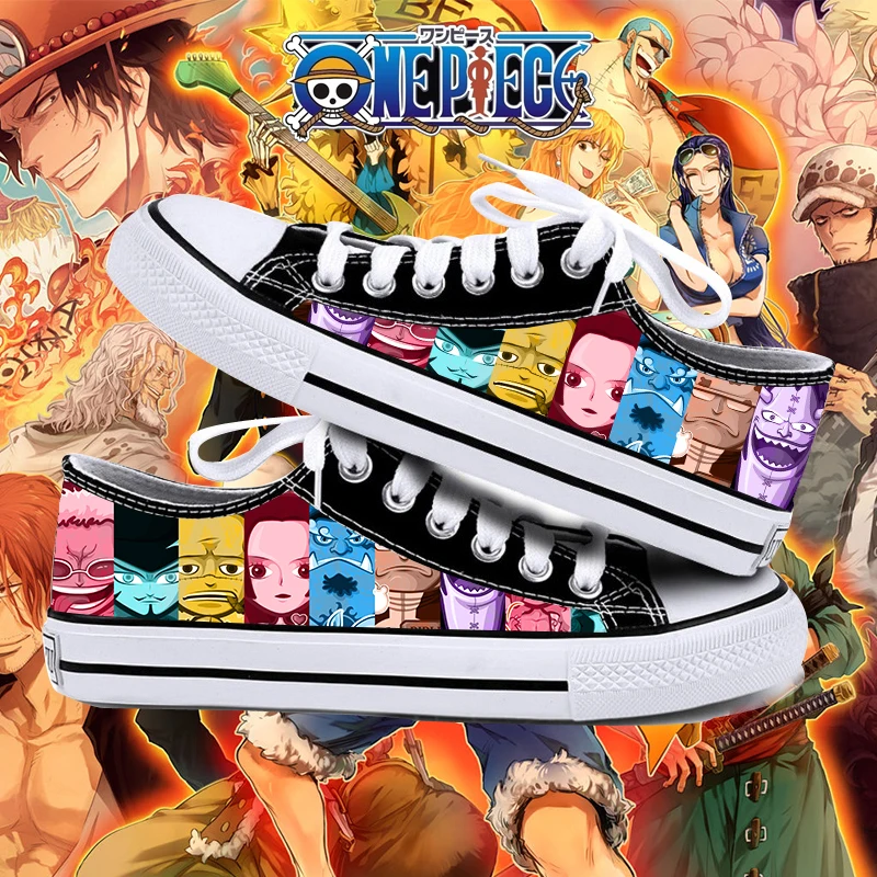 

Monkey D. Luffy/ Tony Chopper/Roronoa Zoro Cosplay One Piece Anime Game Shoes Canvas Fashion Shoes Casual Men Women Low Help