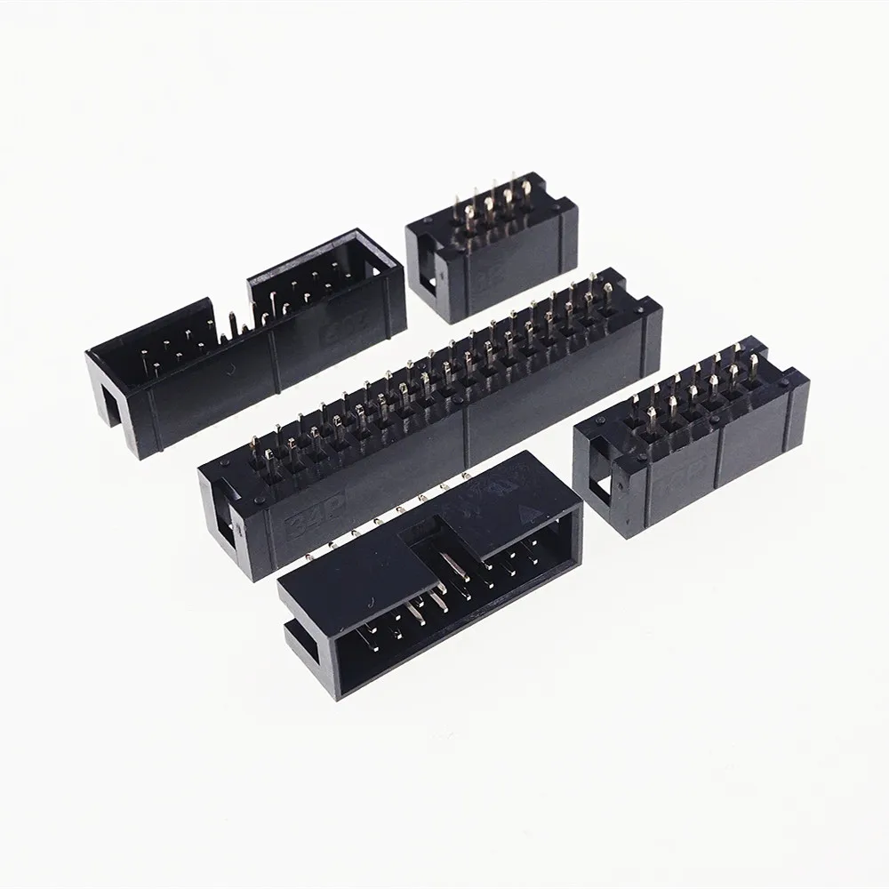 1000 шт 0 079 &quot2 мм PCB IDC Box Header 6 8 10 12 14 16 18 20 24 26 30 34 40 50 60 Pin сквозное отверстие
