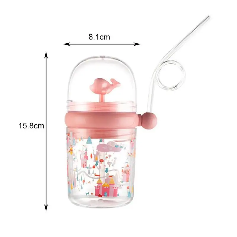 

Kids Funny Whale Water Spray Drinking Cup Cartoon Feeding Bottles With Straws Portable Children Cups Drinkware Cup Water