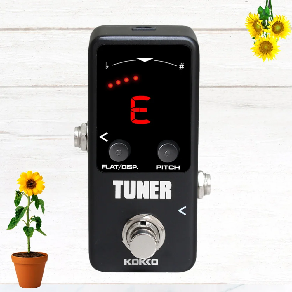 

MINI Chromatic Dual Mode Guitar Tuner Pedal with LED Display True Bypass Guitar Effects Pedal for Instrument Accessories (