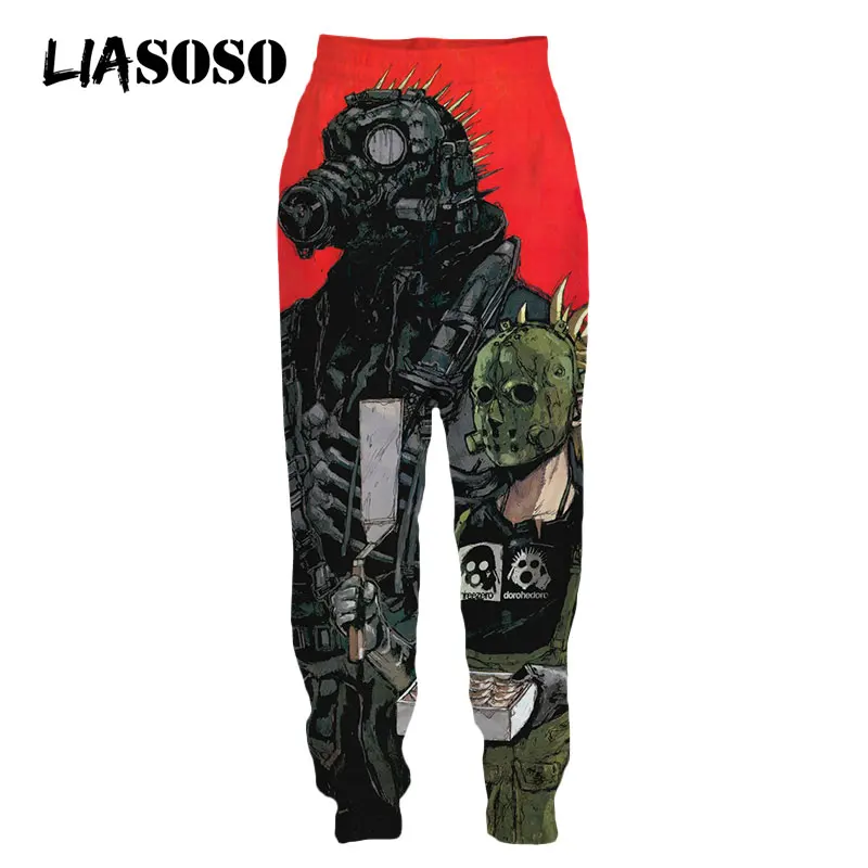 

LIASOSO 3D Print Unisex Japan Anime Dorohedoro Sweat Pants Streetwear Casual Harajuku Sweatpants Hip Pop Plus Size Jogging Pant