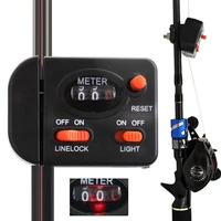 0 99 9m fishing line counter clip on rod fish finder digital length meter gauge depth tackle tool accessories