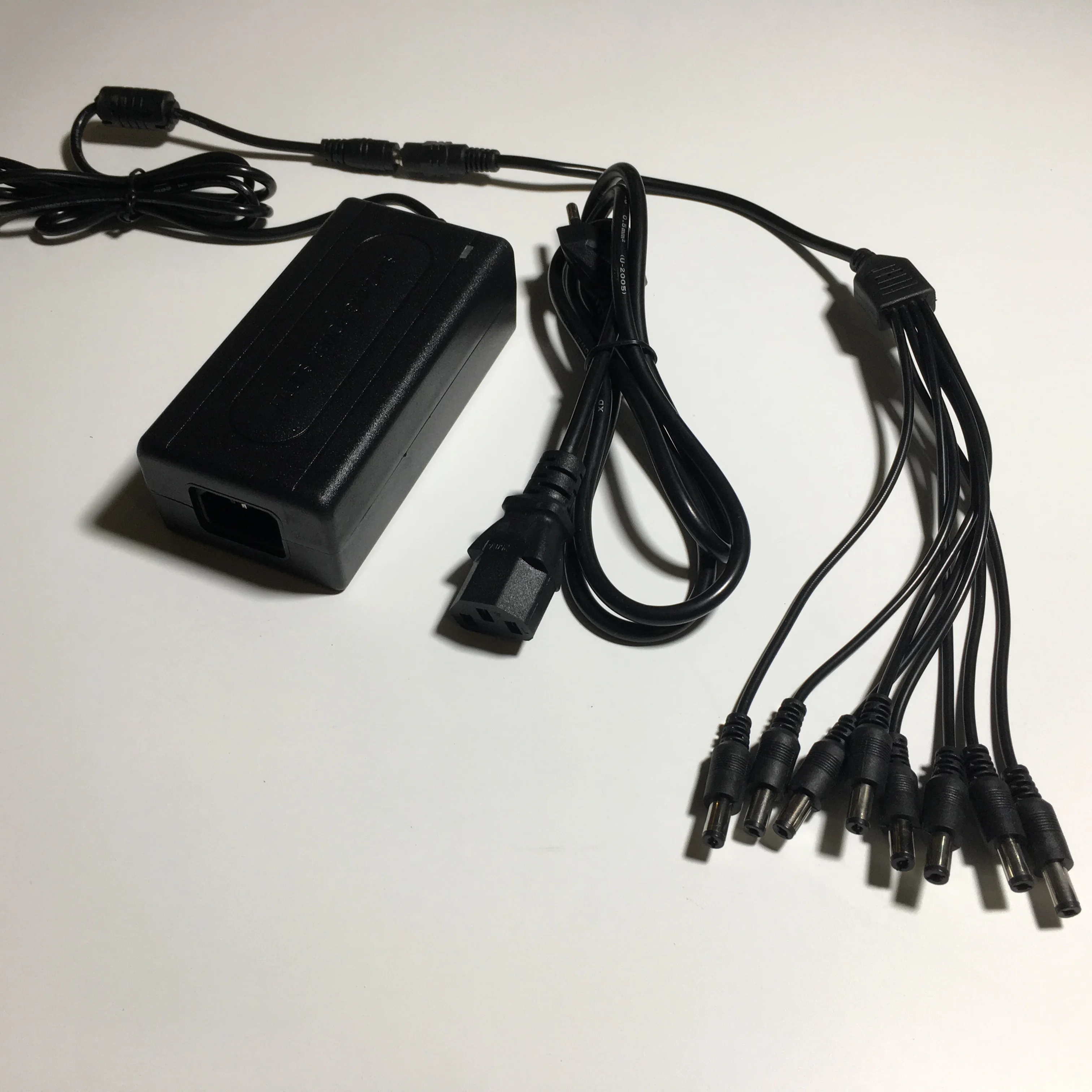 Адаптер питания постоянного тока 12 в 5 а + разделенный кабель 8 для камеры