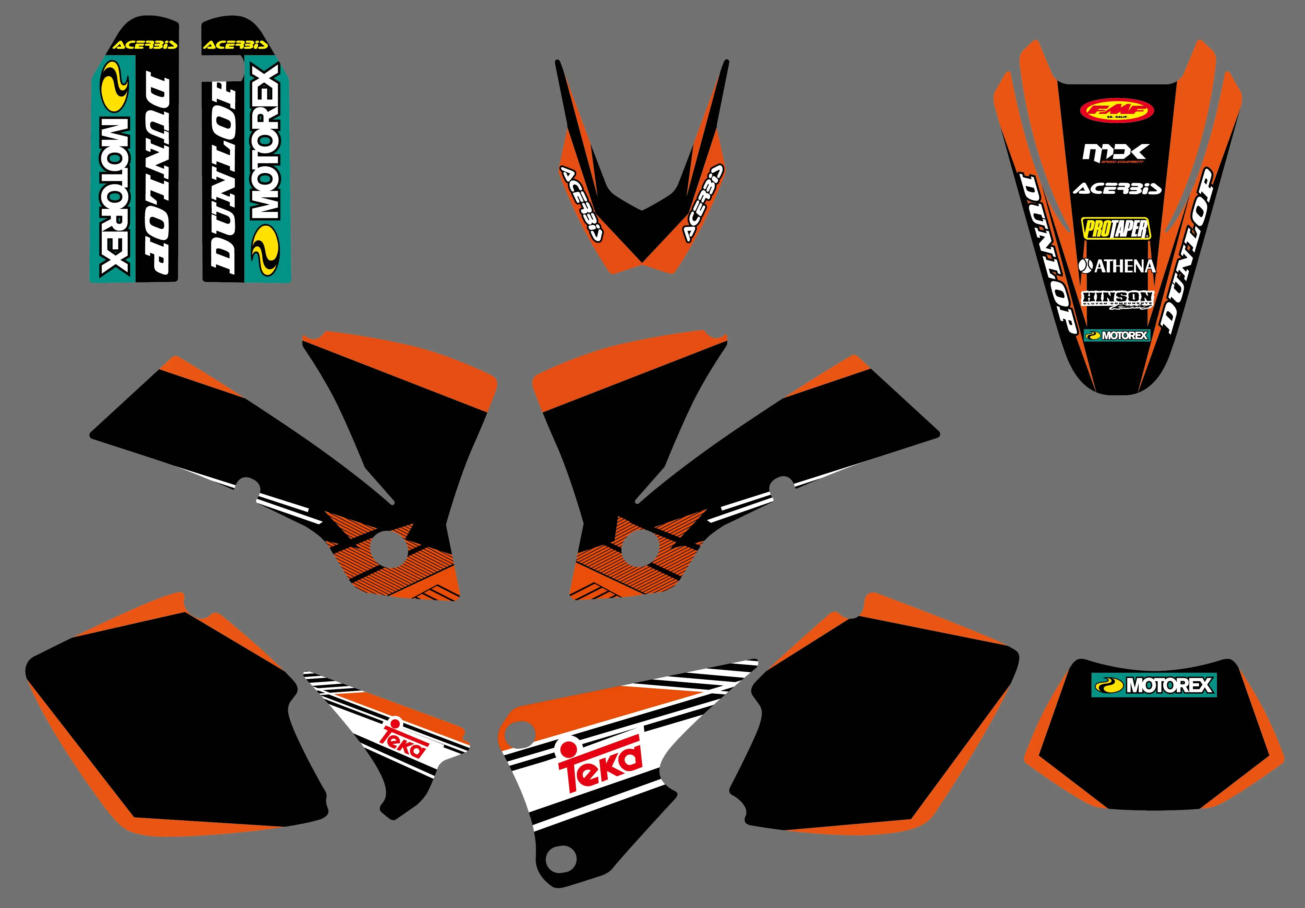 NICECNC акрилатовые наклейки для мотоциклов и Стикеры KTM SX EXC 125 200 250 300 400 450 525 2003 1