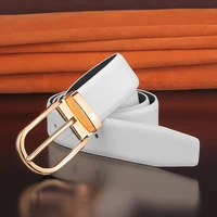 2021 new white fashion belt mens luxury leather belt mens denim casual high quality classic pin buckle belt