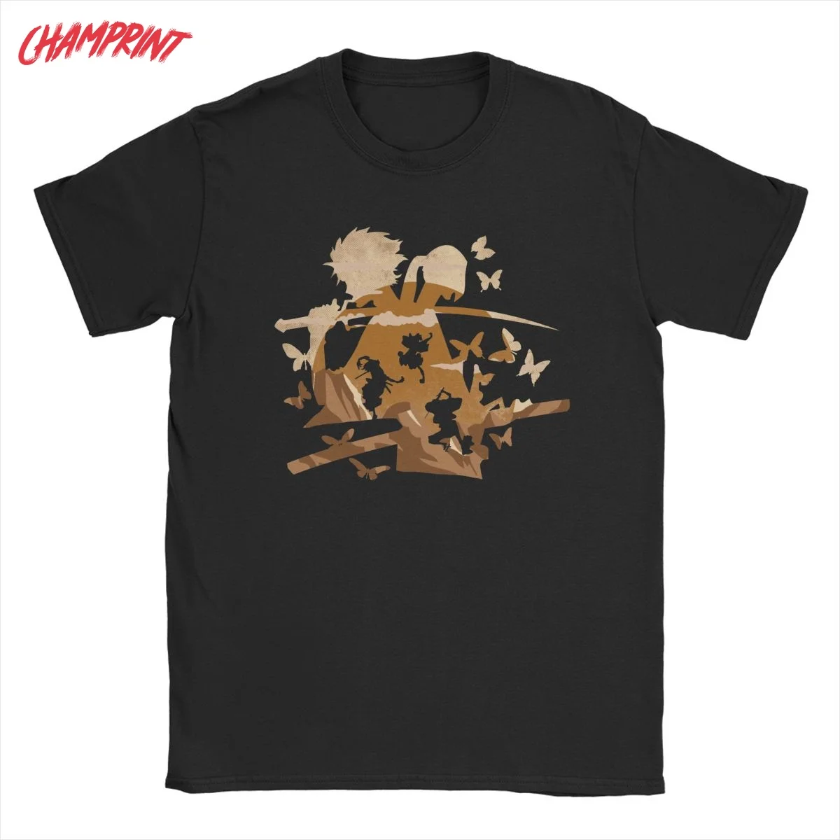 

Crazy Samurai Champloo Funky Samurais T-Shirts for Men Crewneck Cotton T Shirts Anime Short Sleeve Tees Graphic Tops