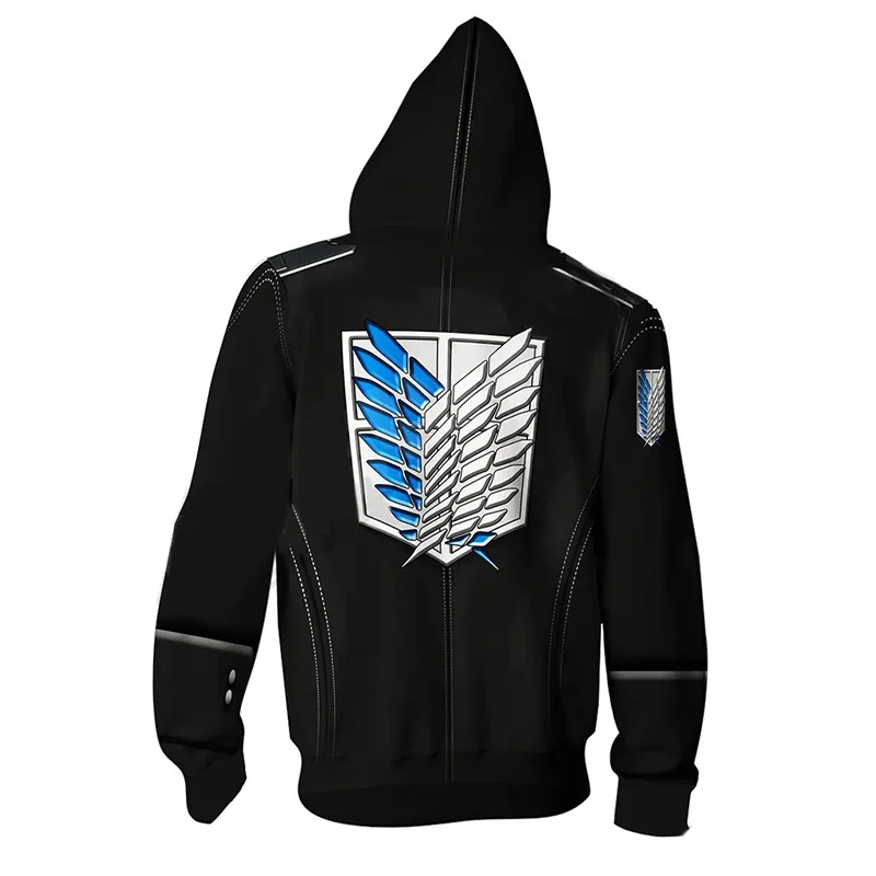 Толстовки для косплея атака на Титанов Леви Аккерман куртка молнии с капюшоном