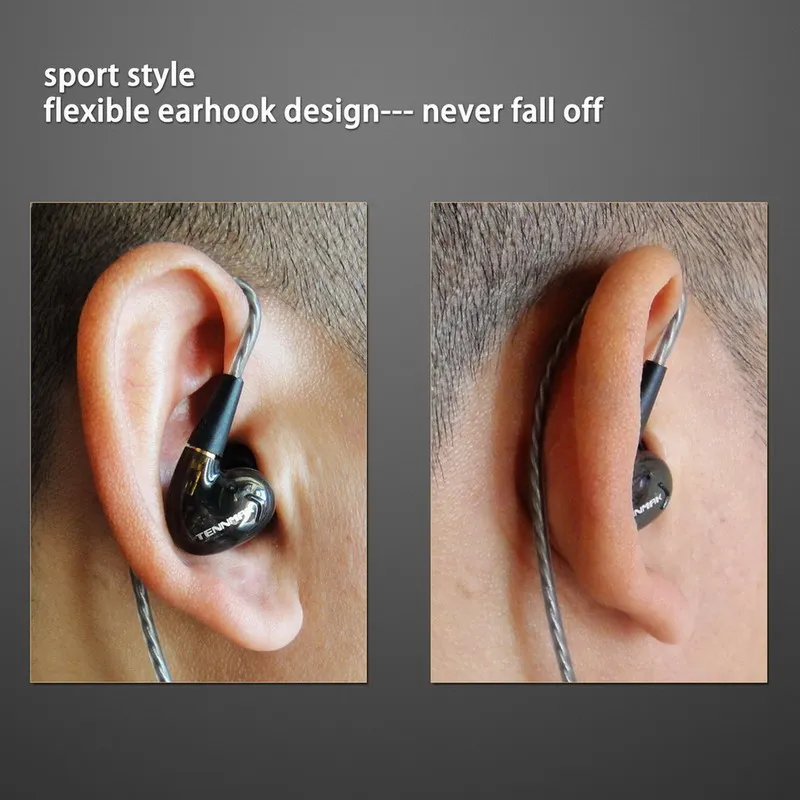 Профессиональные спортивные наушники Tennmak Pro с двойным динамическим драйвером MMCX