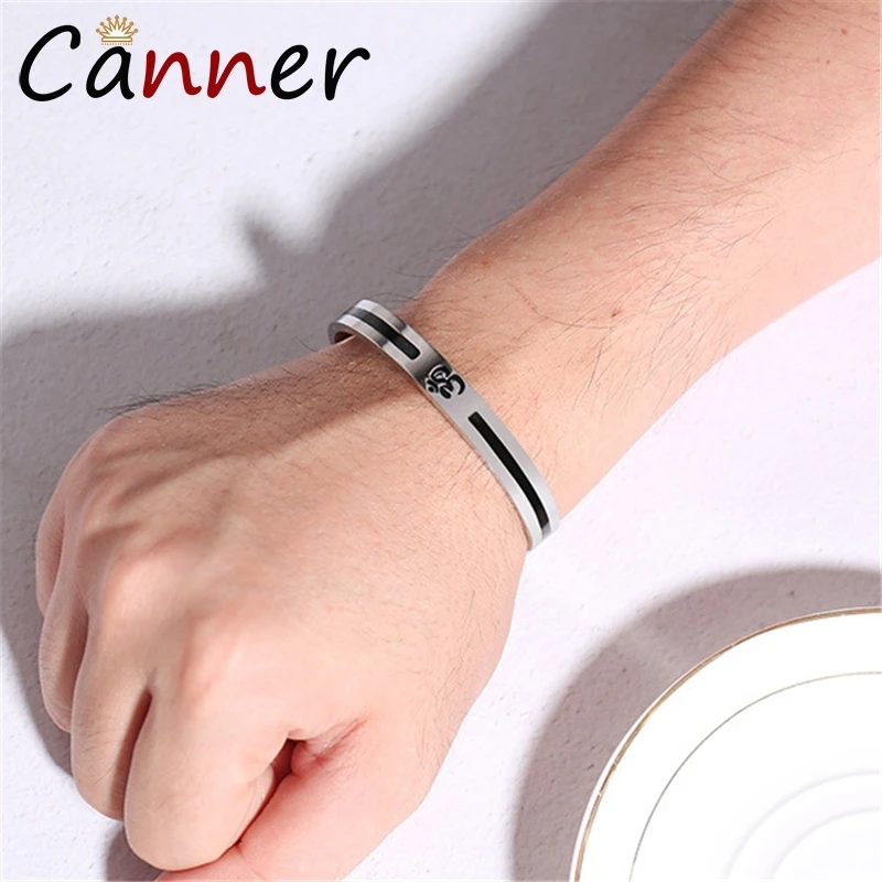 Модные аксессуары для мужчин Ом АУМ индийский манжета браслет полуоткрытый