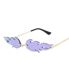 Очки солнцезащитные женские с фиолетовымикрасными линзами, трендовые солнечные очки, Необычные брендовые Роскошные Дизайнерские, зеленыесерые, 2021