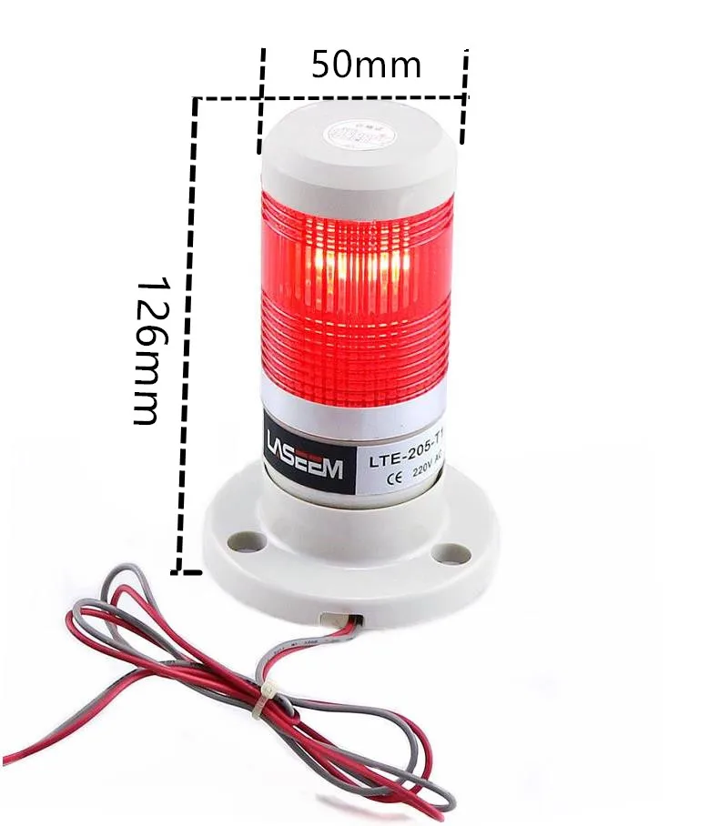 

LED Industrial red Yellow blue green Signal Tower Warning Lamp Stack Light Alarm Apparatus 12V 24V 110V 220V
