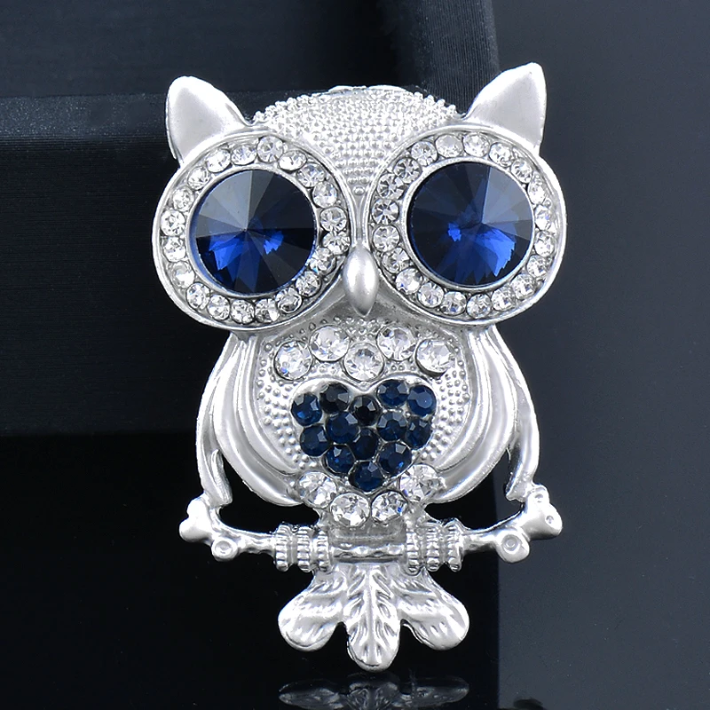 

SINLEERY Vintage Owl Brooches For Women Pin Animal Pink Opal wedding accessories Fashion Jewelry 2021 bijoux femme XZ044 SSP
