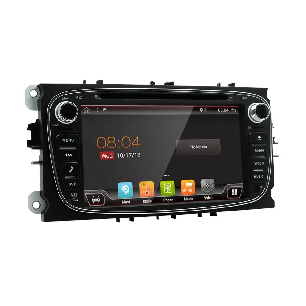 Автомагнитола PX6 2 Din 7 дюймов Android 9 0 для FORD FOCUS MONDEO S-MAX черная серебристая