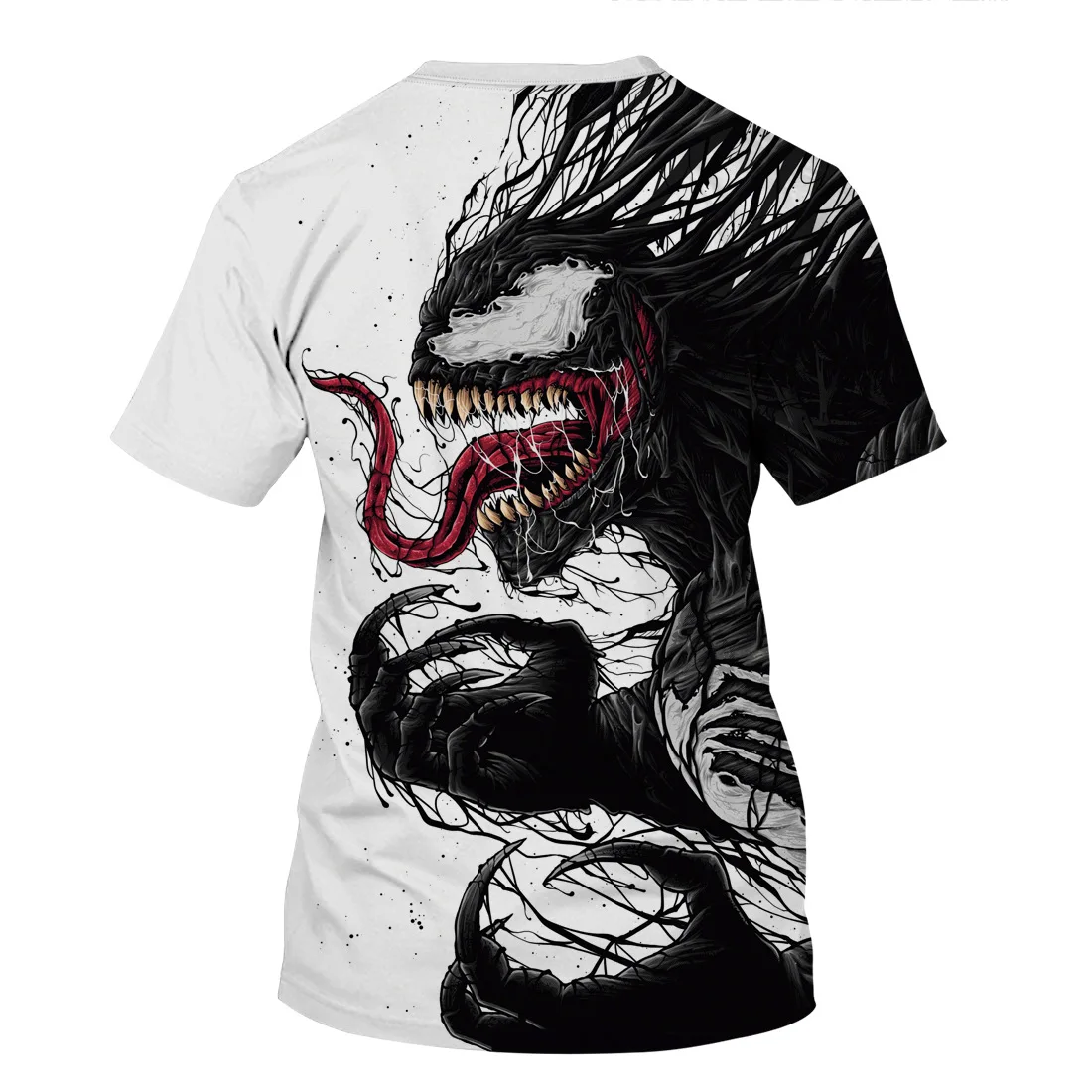 

Gothic Style Couples Outfit Cool Women's Men's T-Shirt Summer Loose Venom 3D Digital Printing O-Neck Short Sleeve Tops