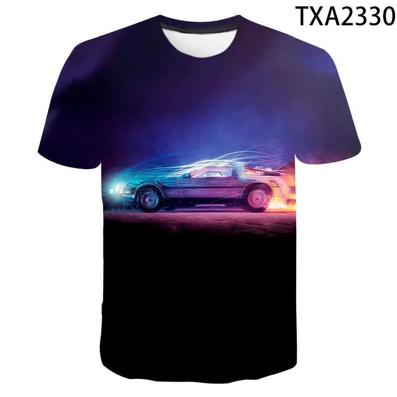 

2021 Summer New 3D Tshirt Movie Back To The Future Boy Girl Tshirt Couple Clothes Discount O-Neck 3D Printed Tshirt
