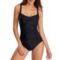 sexy solid one piece swimsuit closed large size swimwear push up women flower vintage body swim beach pool bathing suit