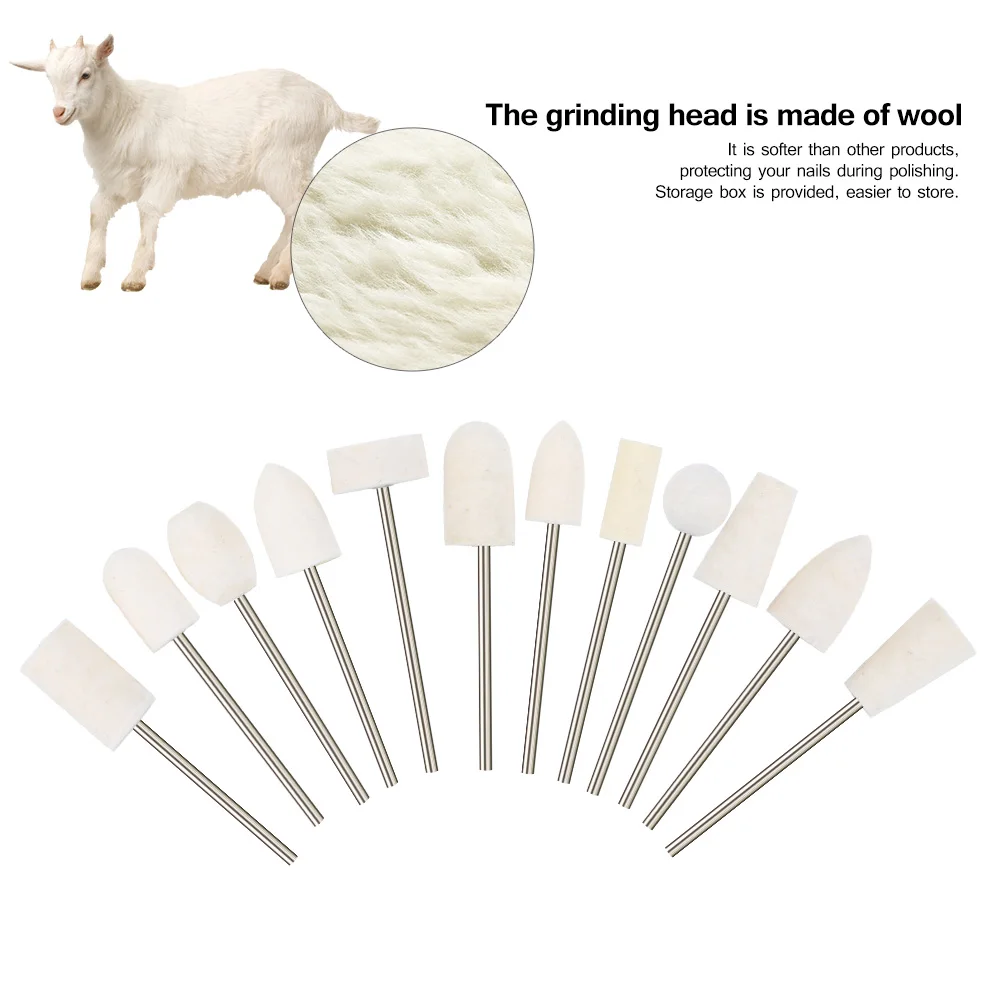 Насадки для маникюра и педикюра насадки принадлежности полировки ногтей 12