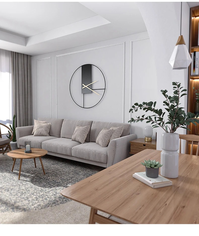 Роскошные Настенные часы в скандинавском стиле ретро тихие металлические