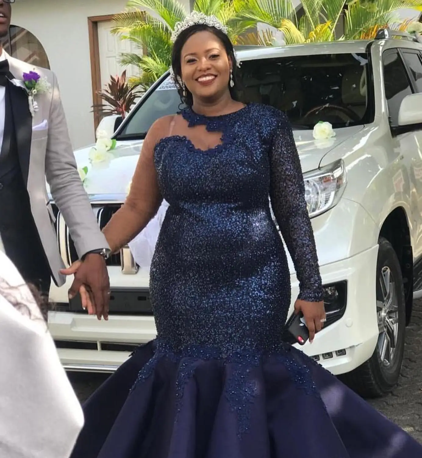 Вечерние платья в африканском стиле с блестками топ аппликацией и платье русалки