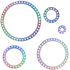 WS2812B пиксельное кольцо 816243545 светодиодов индивидуально адресуемое WS2812 Встроенная IC полноцветная круглая DC5V светодиодная модульная лампа