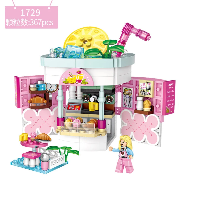 New LOZ Mini Blocks Amusement Park Drinks Shop Burger Model Kid Gift Plastic Building Toys Children | Игрушки и хобби