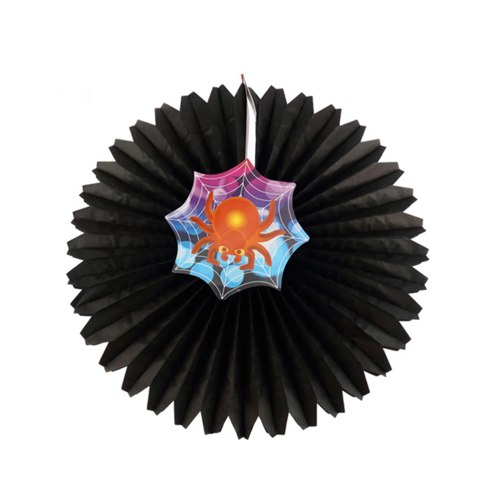 4 шт. бумажный вентилятор для Хэллоуина Складной креативный уникальный орнамент
