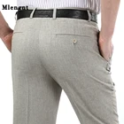 Брюки мужские прямые из льна, удобные деловые повседневные штаны, рабочая одежда, 8 цветов, большие размеры 44, лето 2021