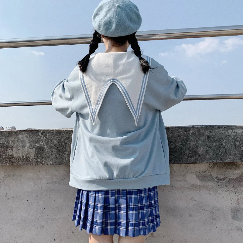 Новинка корейский элегантный стиль свитер с матросским воротником Harajuku пуловер