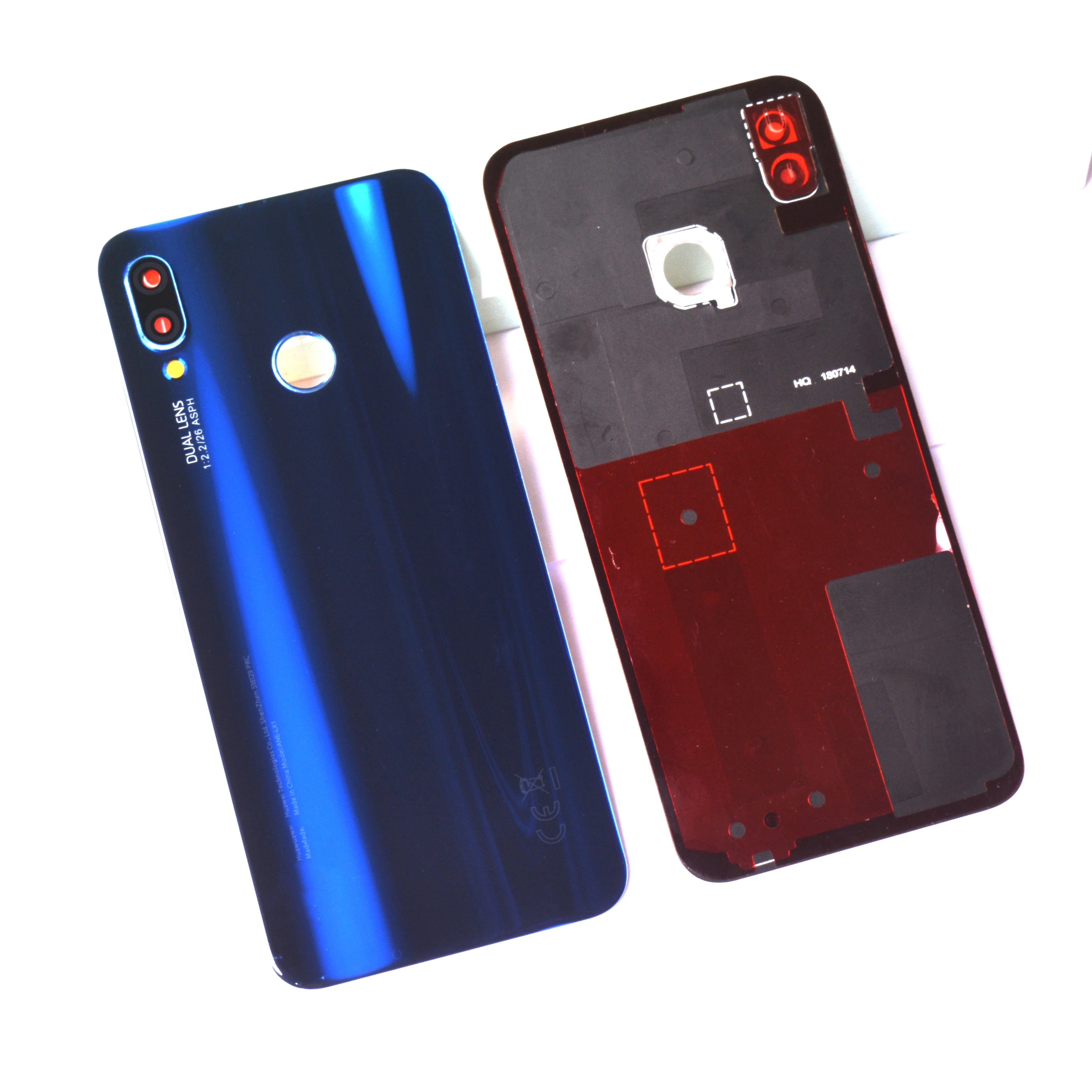Оригинальная Новинка для Huawei P20 lite задняя крышка аккумулятора стеклянный корпус +