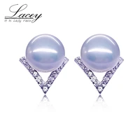 fashion natural freshwater pearl earrings for women925 silver stud earringsreal pearl earrings jewelry