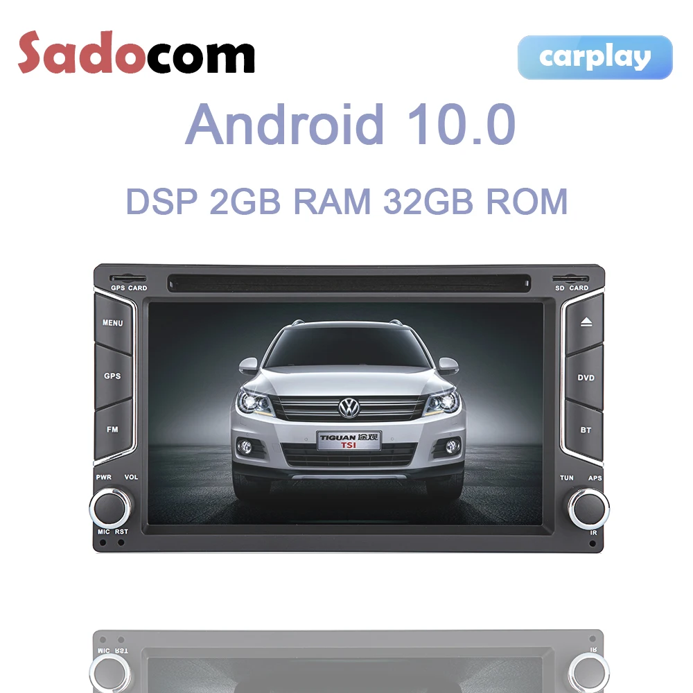 Автомагнитола 2 din 7 дюймов DSP Android 10 0 DVD плеер Авторадио 32 Гб ПЗУ ОЗУ GPS carplay Bluetooth 4