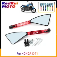for honda x 11 x11 universal motorcycle accessories cnc aluminum blue lens rear view side mirror laser logox11