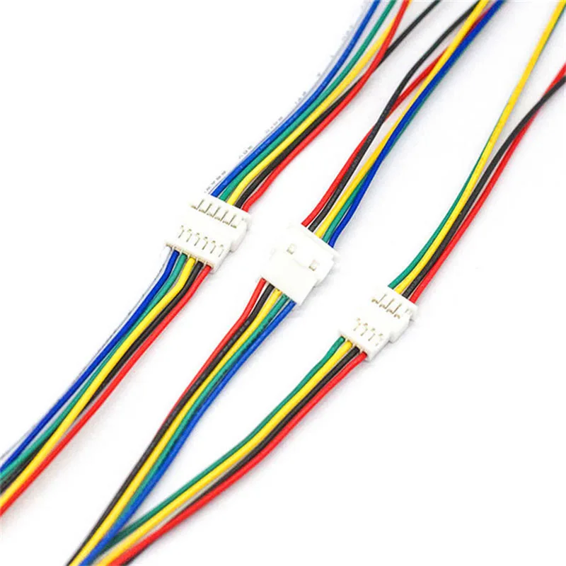 20 шт. 10 пар Micro JST 1 25 мм 2P 3P 4P 5P 6 контактов Штекерный разъем с проводным кабелем