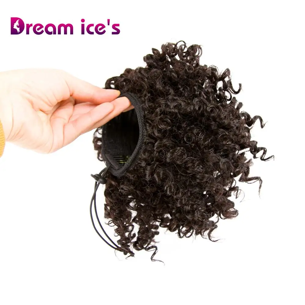 Афро синтетический Пушистый Короткий курчавый кудрявый искусственный пучок