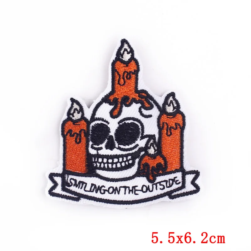 

10Pcs/Set Punk Embroidered Patch For Clothing Iron On DIY Colorful Embroidery Patches For Clothes Appliques For T-shirt Badge