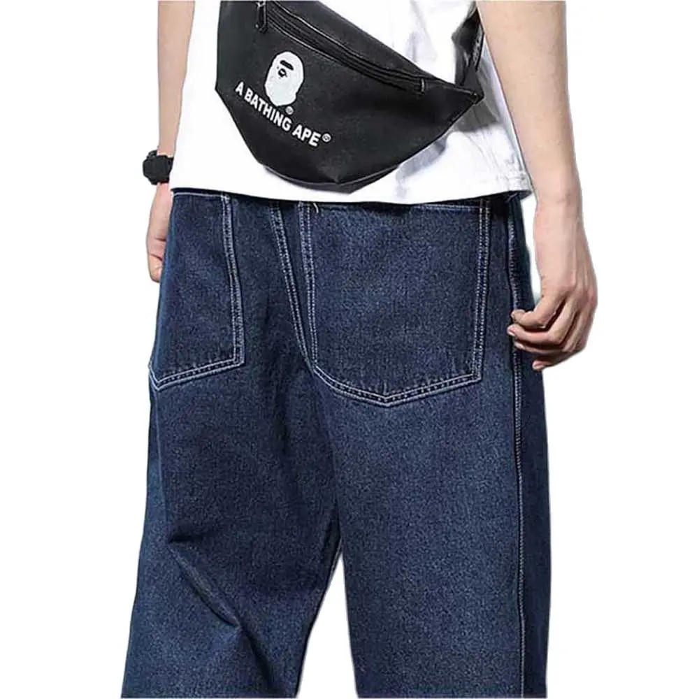 New Fashion Straight Jeans Men Casual Denim Pants Loose Baggy Trousers Streetwear Hiphop Harem Jeans Male Clothing