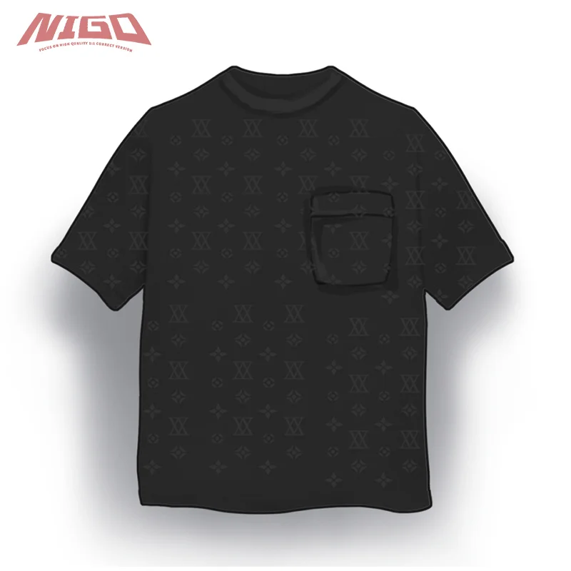 

NIGO x L 20SS Дизайнерская футболка с застежкой-липучкой # nigo1135