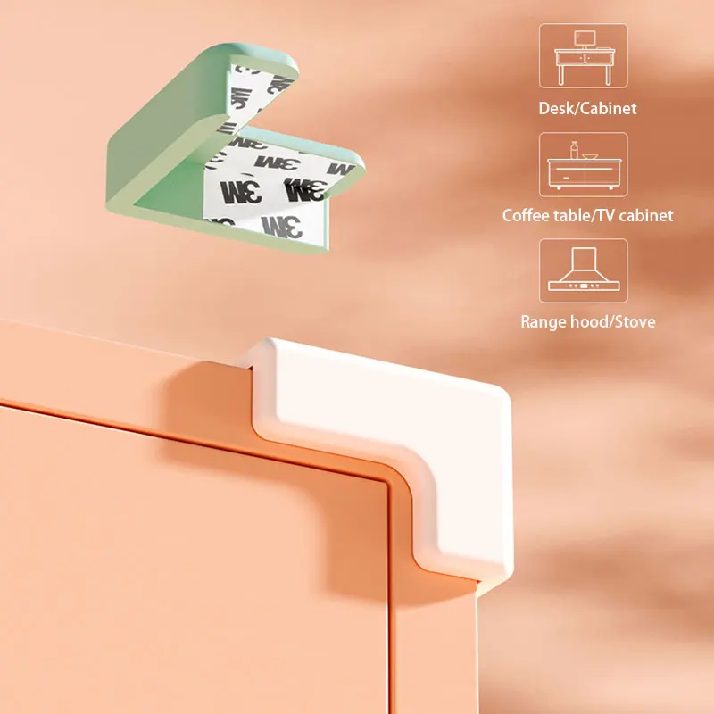 Ni&ntilde;o protecciones de seguridad de bordes anticolisi&oacute;n cubierta de protecci&oacute;n de almohadillas para beb&eacute; de silicona Protector de esquina de mesa de escritorio &aacute;ngulo-2
