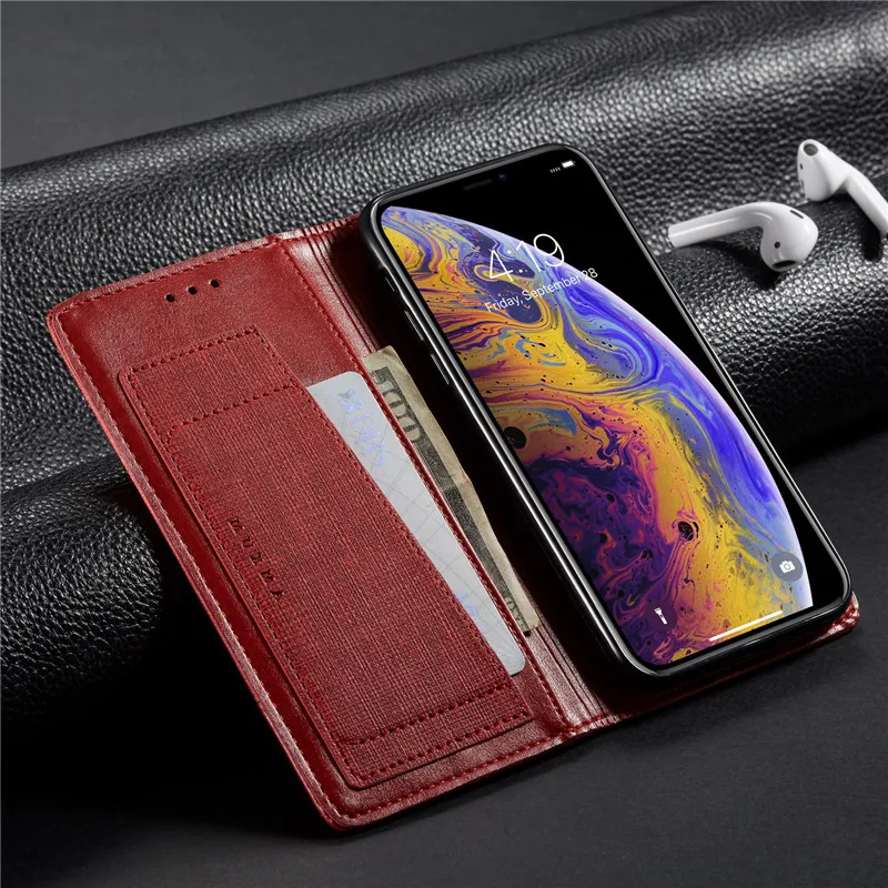 Для Xiaomi Mi 9 9T Max 2 3 PocoPhone F1 Redmi K20 Pro Note 7 6 Роскошный чехол из сшитой кожи с магнитным закрытием