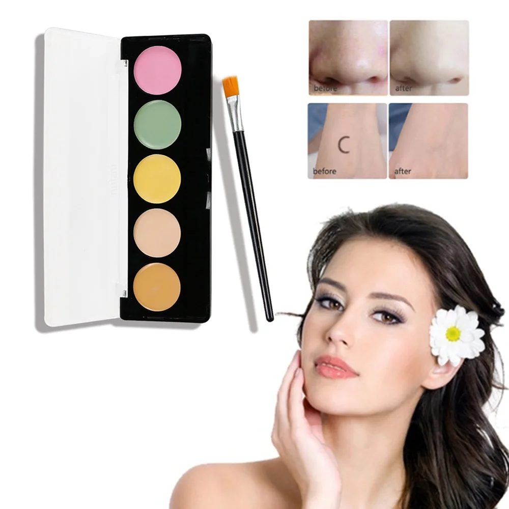 5 цветов Профессиональный консилер палитра для макияжа крем Основа основа