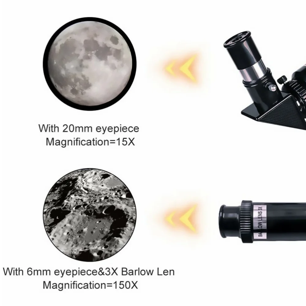 

1 Set Astronomical Telescope 150X Monocular Telescope with Tripod Phone Clip