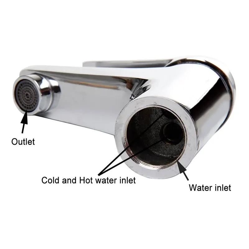 RUYAGE Bathroom Basin Faucet Chrome Single Handle Kitchen Tap Mixer Hot and Cold Water Hose Accessory | Обустройство дома