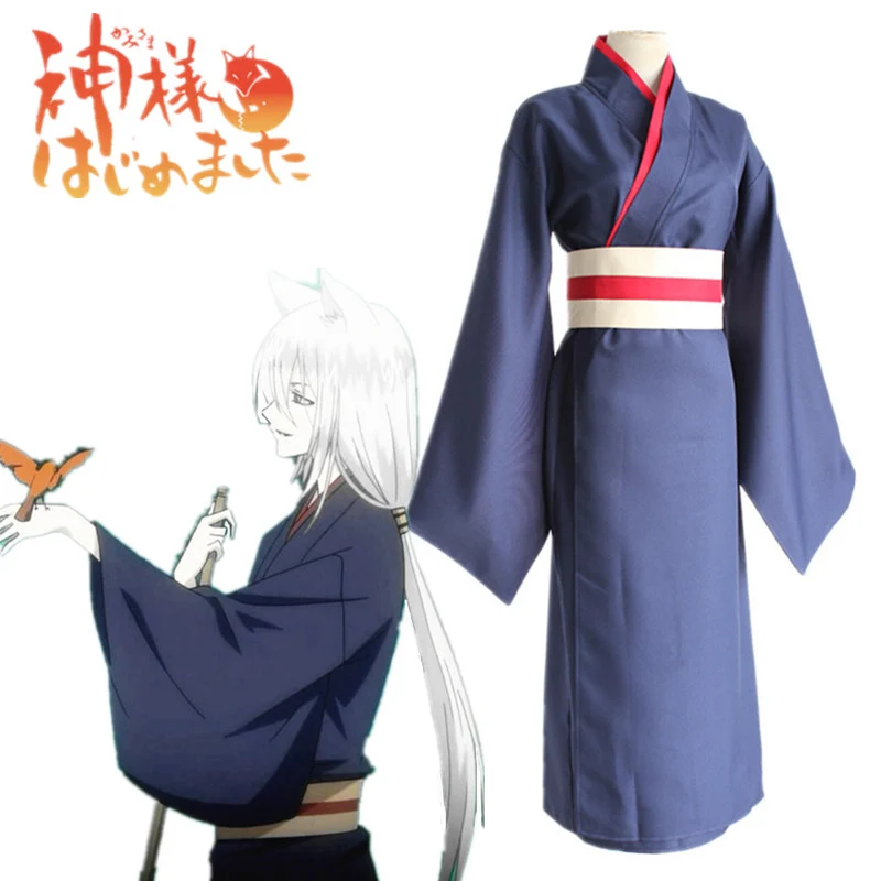 Японское аниме kamisama love костюм японское мужское синее кимоно косплей поцелуй ТОМО