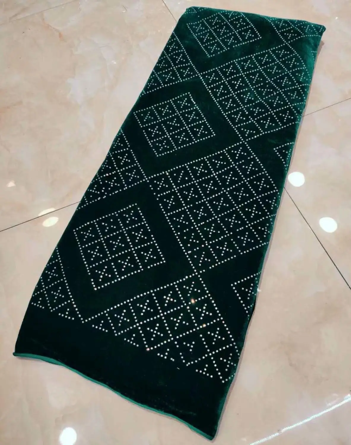 Новейшая зеленая африканская кружевная ткань 2020 Высококачественная бархатная